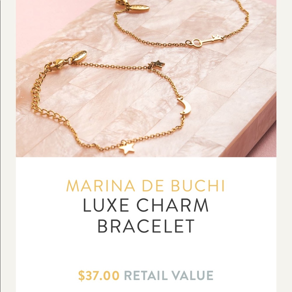 Moon and Stars Luxe Gold Charm Bracelet